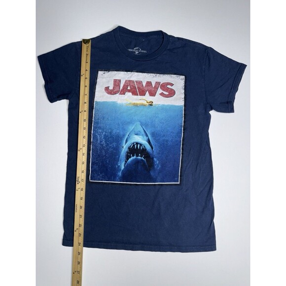 Vintage Universal Studios Jaws T-Shirt Mens Small Blue Movie Promo Y2K Shirt - Picture 4 of 6